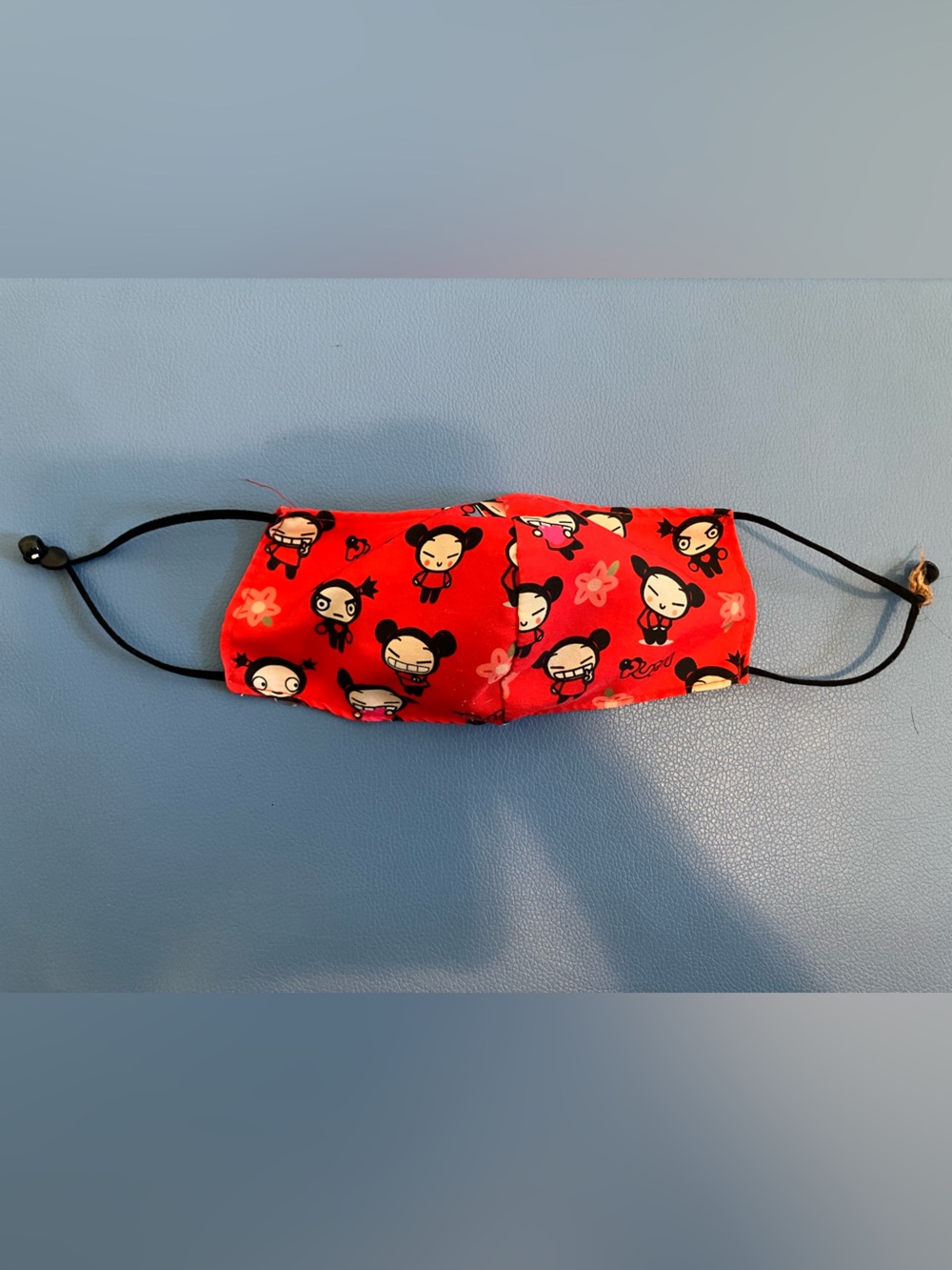 Red Pucca Handmade 3 Layer Face Mask with Adjustable Ear Loops & Filter Pocket